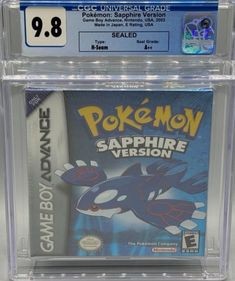 Pokemon Sapphire Version Nintendo Game Boy Advance Sealed CGC 9.8 A++ Graded